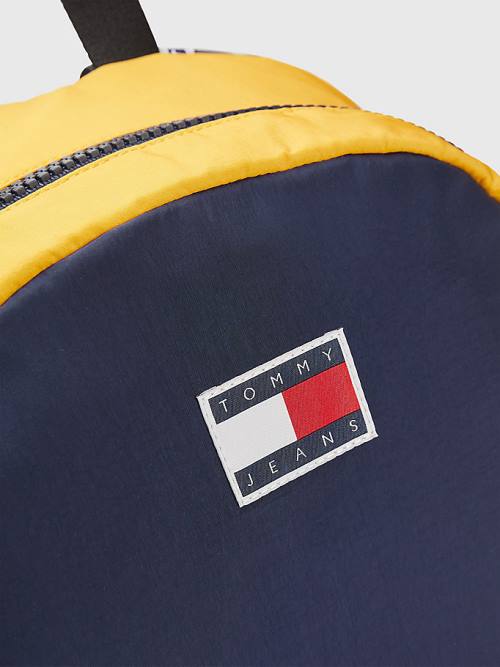 Tommy Hilfiger Colour-Blocked Backpack Táska Férfi Kék | TH619ATM