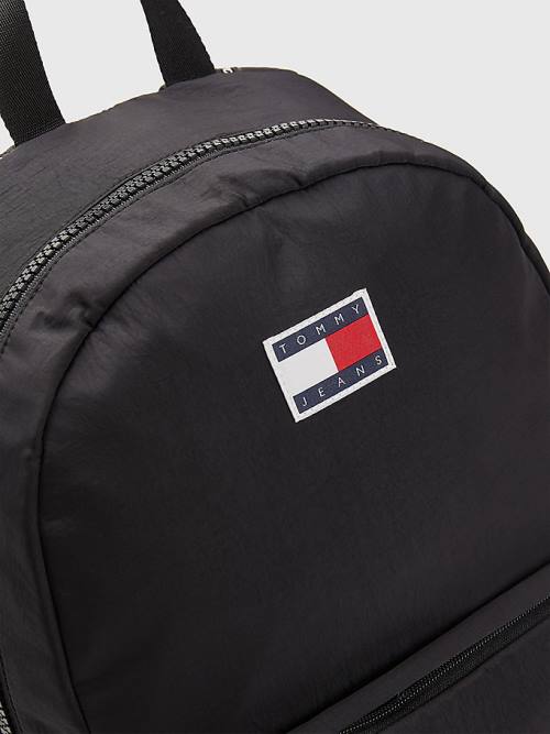 Tommy Hilfiger Colour-Blocked Backpack Táska Férfi Fekete | TH719AUR