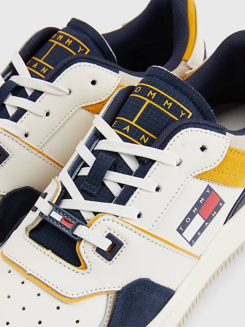 Tommy Hilfiger Colour-Blocked Basket Tornacipő Férfi Kék | TH208OZX