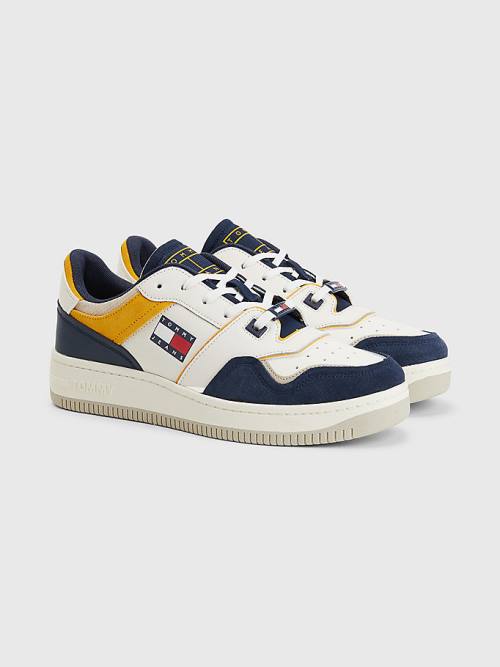 Tommy Hilfiger Colour-Blocked Basket Tornacipő Férfi Kék | TH208OZX