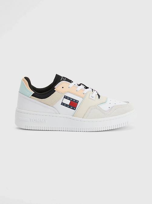 Tommy Hilfiger Colour-Blocked Basket Tornacipő Női Fehér | TH978WPG