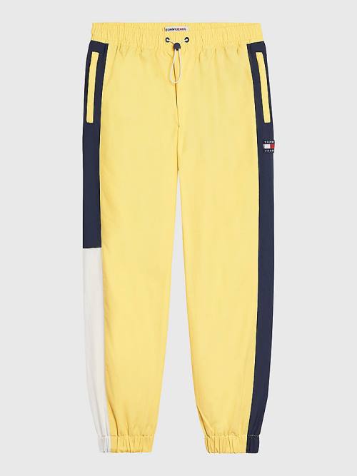 Tommy Hilfiger Colour-Blocked Cuffed Joggers Nadrág Férfi Sárga | TH930JRE