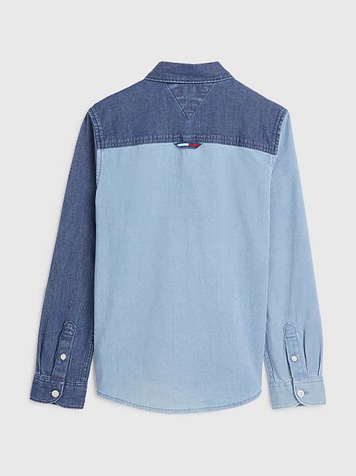 Tommy Hilfiger Colour-Blocked Denim Ingek Fiú Denim | TH037BUP