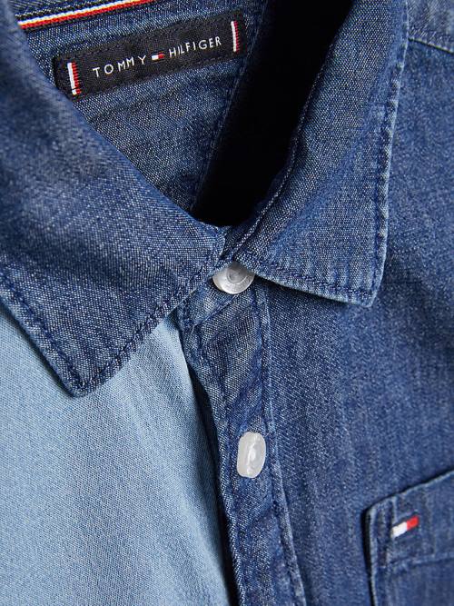 Tommy Hilfiger Colour-Blocked Denim Ingek Fiú Denim | TH037BUP