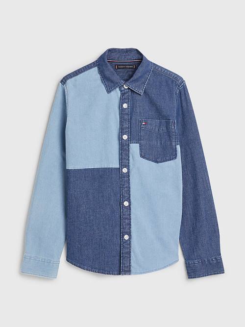 Tommy Hilfiger Colour-Blocked Denim Ingek Fiú Denim | TH037BUP