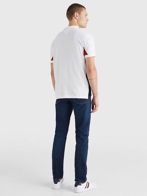 Tommy Hilfiger Colour-Blocked Regular Fit Póló Férfi Kék | TH487OQU