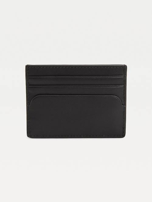 Tommy Hilfiger Commuter Bőr Card Holder Pénztárca Férfi Fekete | TH813QAB