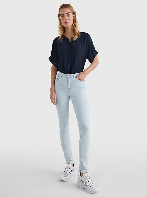 Tommy Hilfiger Como Mid Rise Skinny Farmer Női Denim | TH721ECQ