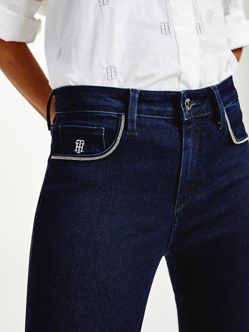 Tommy Hilfiger Como Mid Rise Skinny Monogram Farmer Női Denim | TH659COS