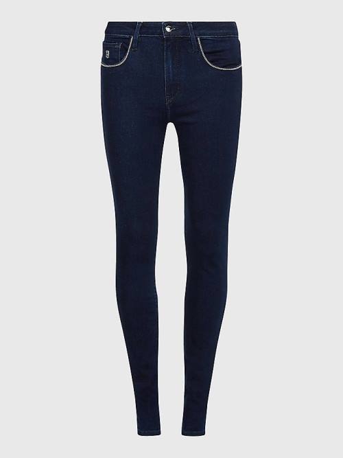 Tommy Hilfiger Como Mid Rise Skinny Monogram Farmer Női Denim | TH659COS