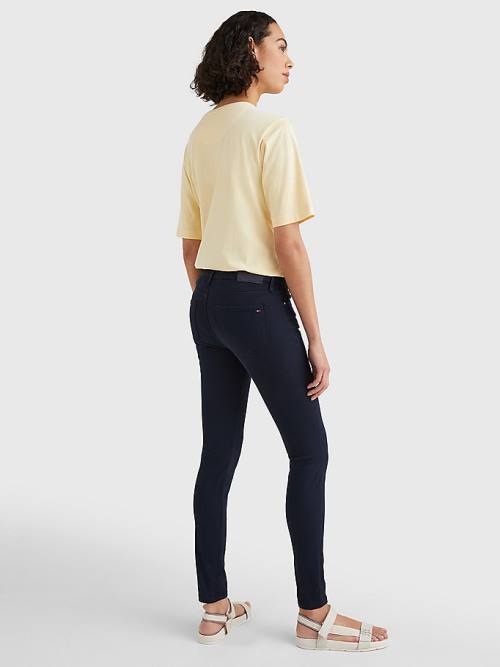 Tommy Hilfiger Como Mid Rise Skinny TH Flex Farmer Női Kék | TH091GZH