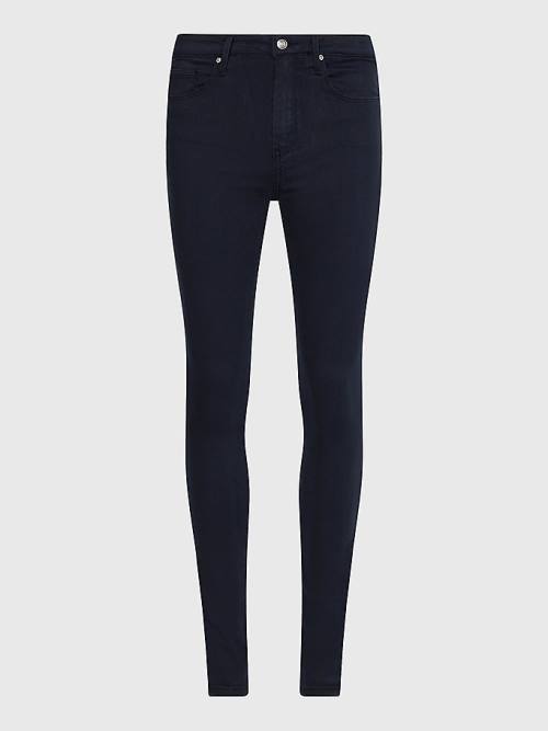 Tommy Hilfiger Como Mid Rise Skinny TH Flex Farmer Női Kék | TH091GZH