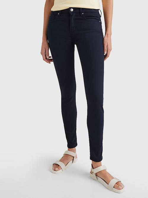 Tommy Hilfiger Como Mid Rise Skinny TH Flex Farmer Női Kék | TH091GZH