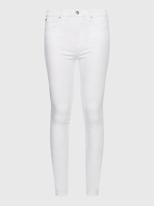 Tommy Hilfiger Como Mid Rise Skinny TH Flex Farmer Női Fehér | TH570FXS