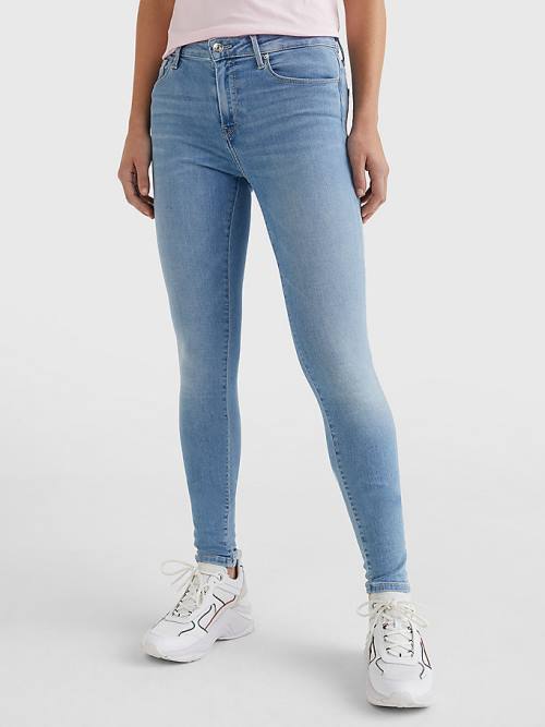 Tommy Hilfiger Como Mid Rise Skinny TH Flex Farmer Női Denim | TH631THP