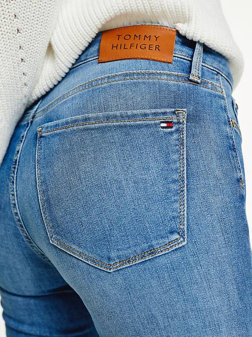 Tommy Hilfiger Como Mid Rise Skinny TH Flex Farmer Női Denim | TH986MAP