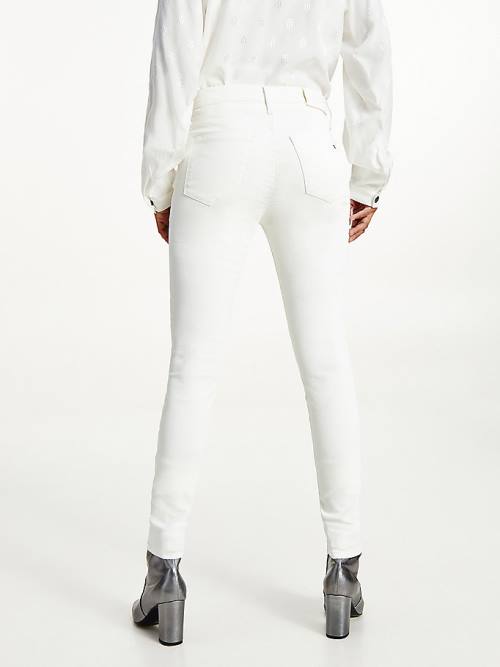 Tommy Hilfiger Como Mid Rise Skinny White TH Soft Farmer Női Denim | TH280SXJ