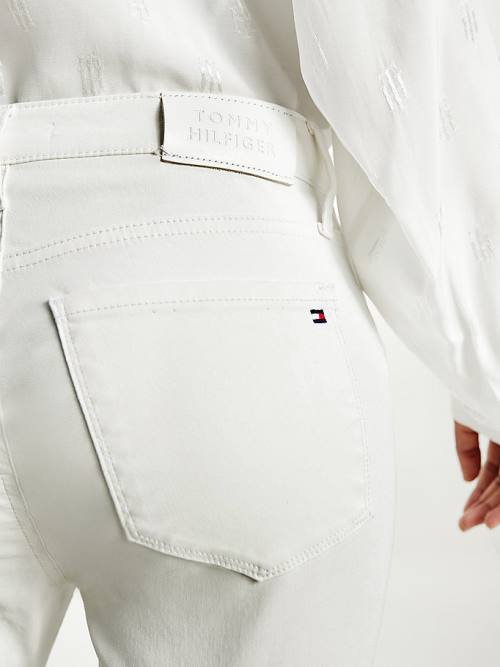 Tommy Hilfiger Como Mid Rise Skinny White TH Soft Farmer Női Denim | TH280SXJ