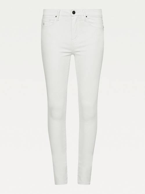 Tommy Hilfiger Como Mid Rise Skinny White TH Soft Farmer Női Denim | TH280SXJ