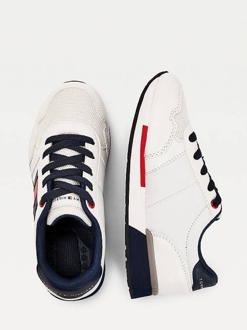 Tommy Hilfiger Contrast Detail Low-Top Tornacipő Fiú Fehér | TH650VWG