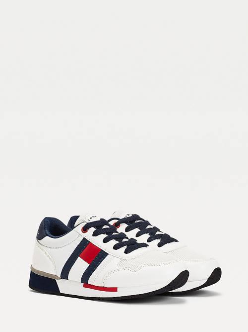 Tommy Hilfiger Contrast Detail Low-Top Tornacipő Fiú Fehér | TH650VWG