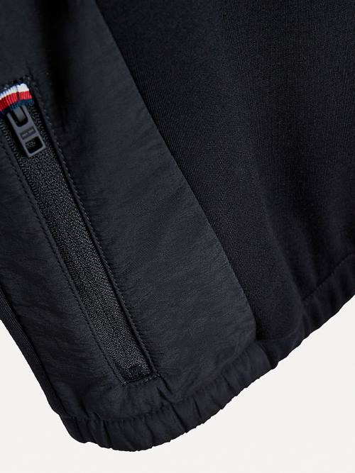 Tommy Hilfiger Contrast Panel Fleece Pulóver Fiú Fekete | TH364HIO