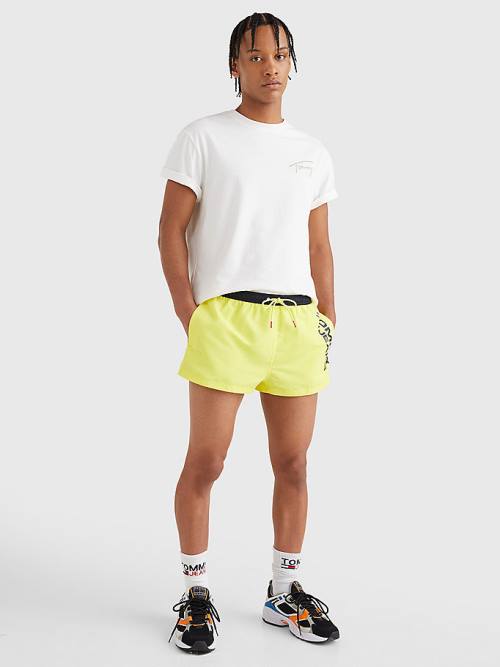 Tommy Hilfiger Contrast Pocket Rövid Length Shorts Fürdőruha Férfi Sárga | TH409BTI