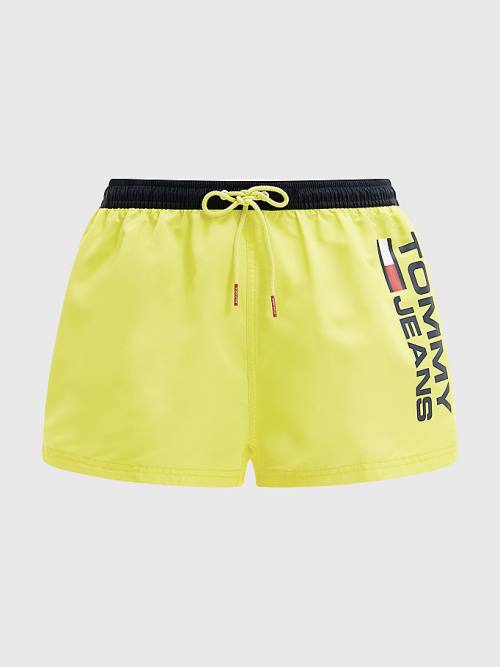 Tommy Hilfiger Contrast Pocket Rövid Length Shorts Fürdőruha Férfi Sárga | TH409BTI