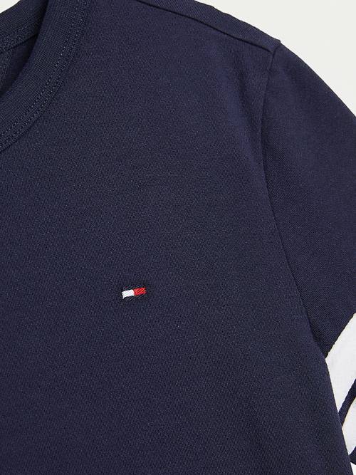 Tommy Hilfiger Contrast Sleeve Póló Fiú Kék | TH938BTV