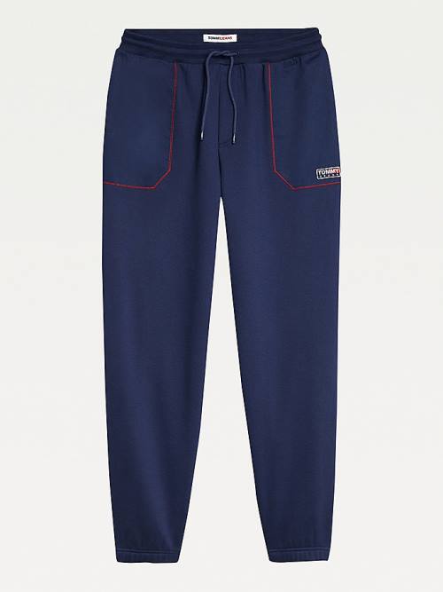 Tommy Hilfiger Contrast Stitch Pocket Joggers Nadrág Férfi Kék | TH290YEH