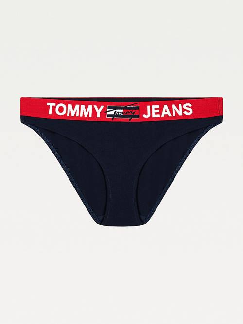 Tommy Hilfiger Contrast Waistband Briefs Fehérnemű Női Kék | TH175KUH