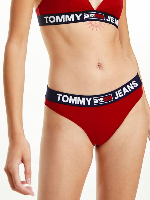 Tommy Hilfiger Contrast Waistband Briefs Fehérnemű Női Piros | TH279JSC