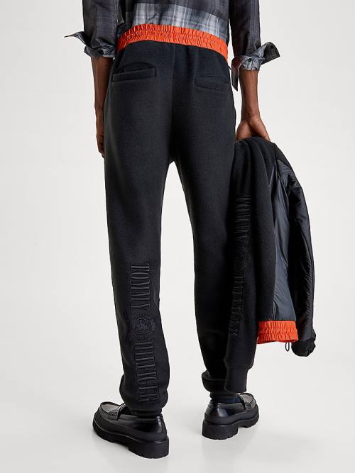 Tommy Hilfiger Contrast Waistband Pálya Joggers Nadrág Férfi Fekete | TH610FEJ