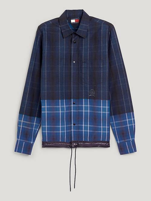 Tommy Hilfiger Crest Ombre Check Ingek Férfi Kék | TH761DFQ