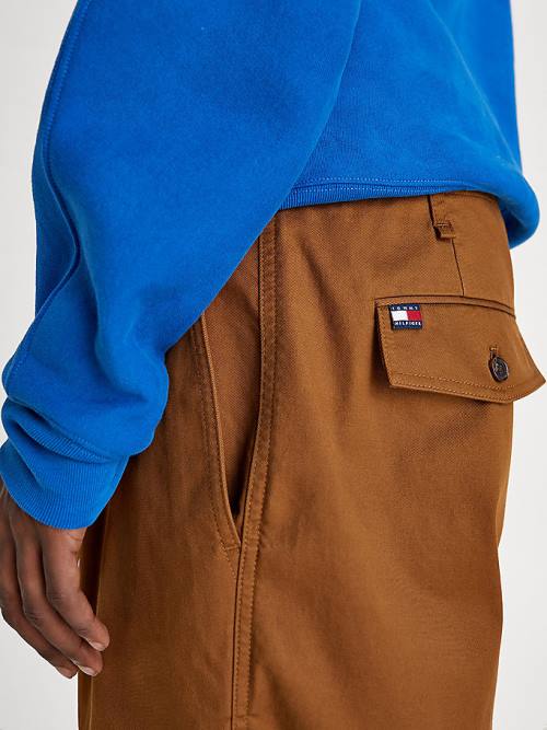 Tommy Hilfiger Crest Relaxed Fit Chinos Nadrág Férfi Barna | TH796HEQ