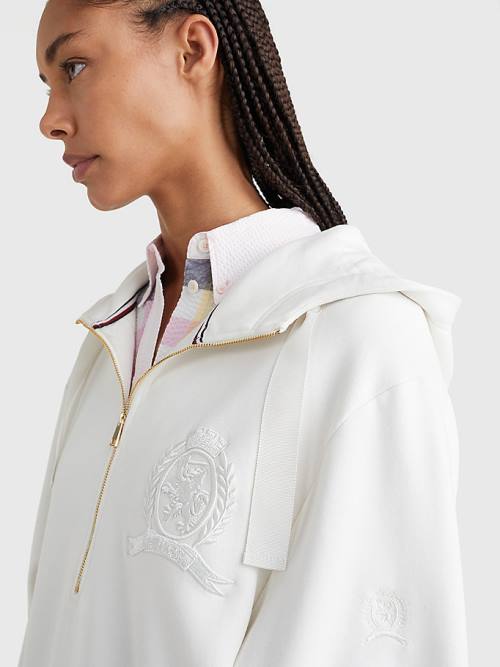 Tommy Hilfiger Crest Relaxed Fit Ruha Női Fehér | TH048UWD