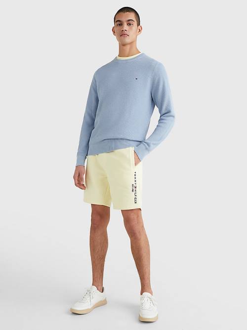 Tommy Hilfiger Crew Neck Jumper Pulóverek Férfi Kék | TH683WKA