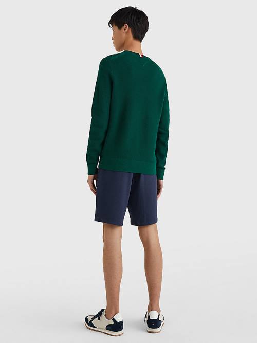 Tommy Hilfiger Crew Neck Jumper Pulóverek Férfi Zöld | TH745BZA