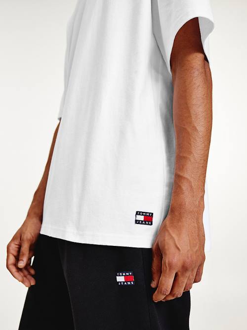 Tommy Hilfiger Crew Neck Póló Férfi Fehér | TH197EVU