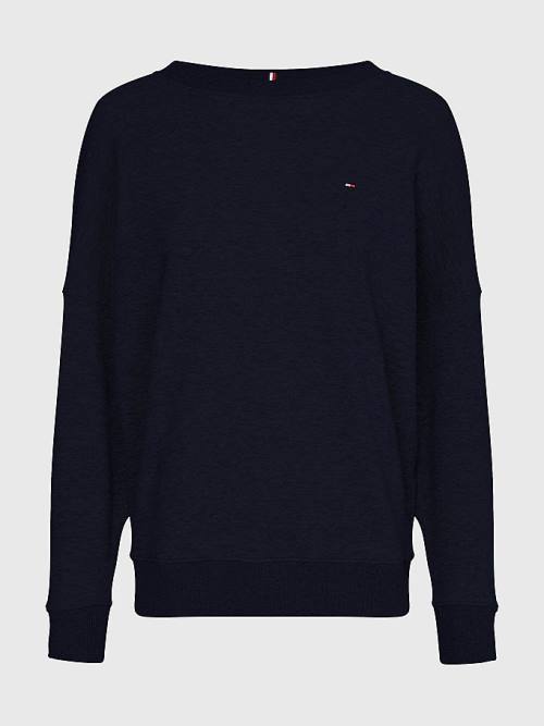 Tommy Hilfiger Crew Neck Relaxed Fit Pulóver Női Kék | TH367MRZ