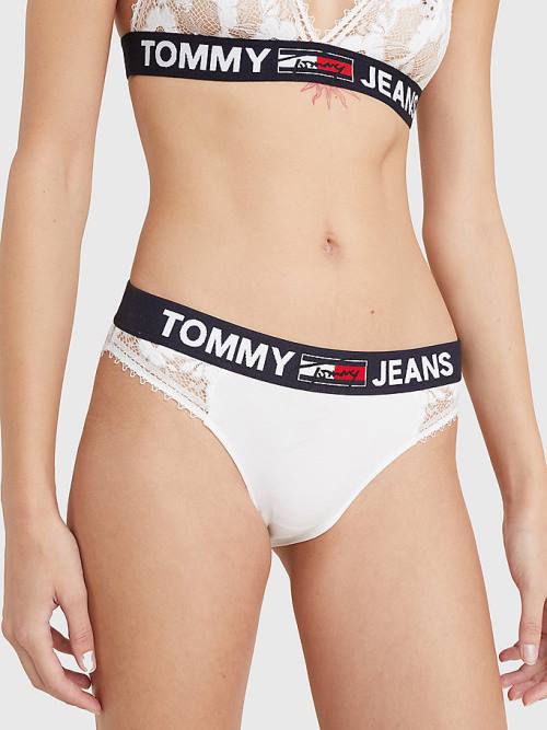 Tommy Hilfiger Csipke Briefs Fehérnemű Női Fehér | TH126UGS