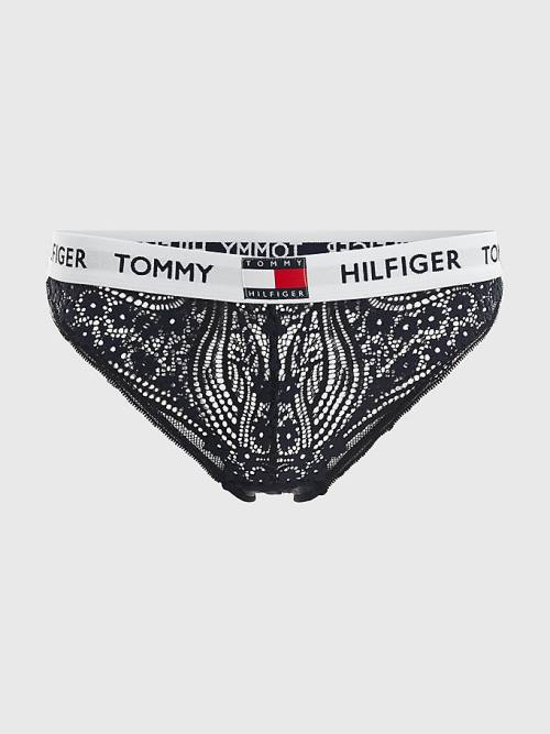 Tommy Hilfiger Csipke Logo Waistband Briefs Fehérnemű Női Kék | TH217WTH