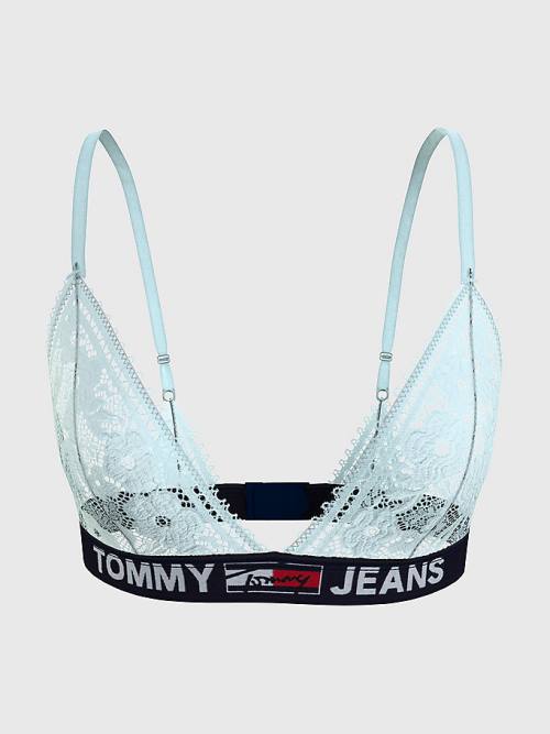 Tommy Hilfiger Csipke Unlined Triangle Bra Fehérnemű Női Kék | TH348VCG