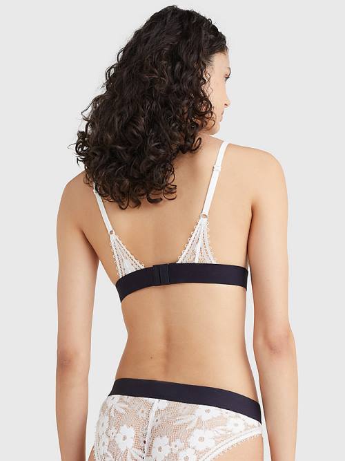 Tommy Hilfiger Csipke Unlined Triangle Bra Fehérnemű Női Fehér | TH538RFB