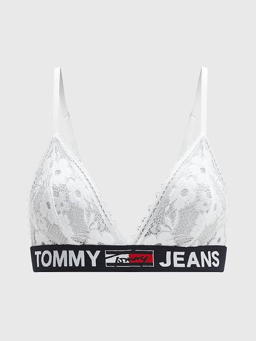 Tommy Hilfiger Csipke Unlined Triangle Bra Fehérnemű Női Fehér | TH538RFB