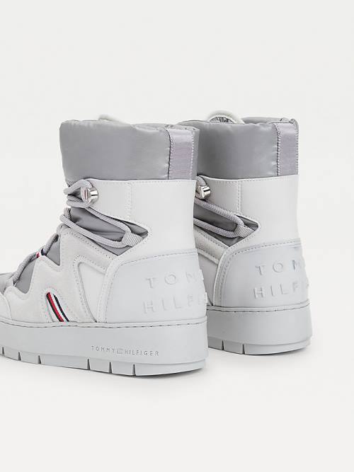 Tommy Hilfiger Csipke-Up Snow Bakancs Női Szürke | TH746GRE