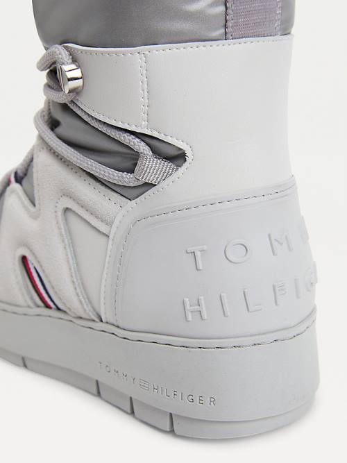 Tommy Hilfiger Csipke-Up Snow Bakancs Női Szürke | TH746GRE