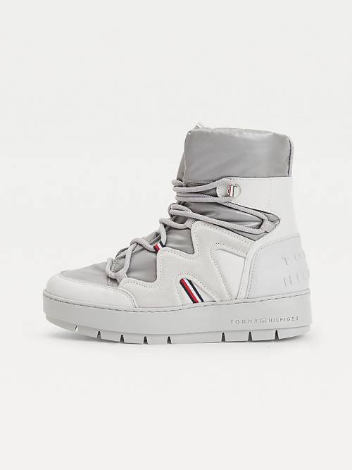 Tommy Hilfiger Csipke-Up Snow Bakancs Női Szürke | TH746GRE