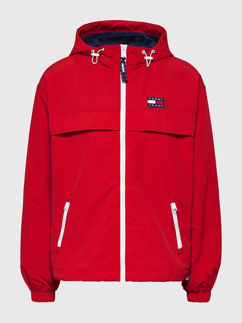 Tommy Hilfiger Csuklyás Chicago Windbreaker Kabát Női Piros | TH035XAF