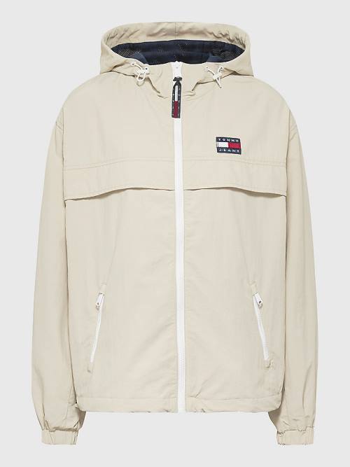 Tommy Hilfiger Csuklyás Chicago Windbreaker Kabát Női Bézs | TH857IPW